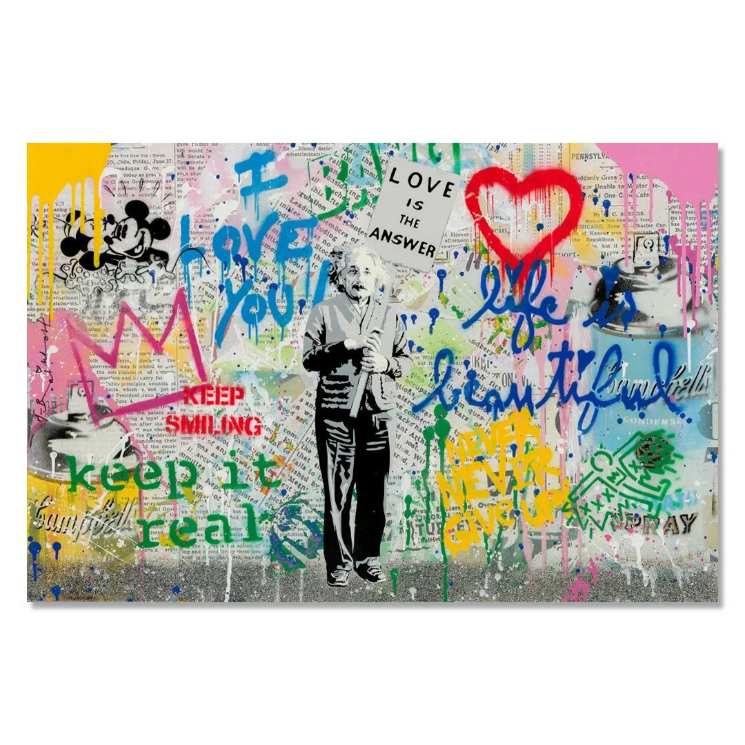 アート・デザイン・音楽 Mr.brainwash Street Art Mr. Brainwash, With All My Love, 2022, Silkscreen (S)